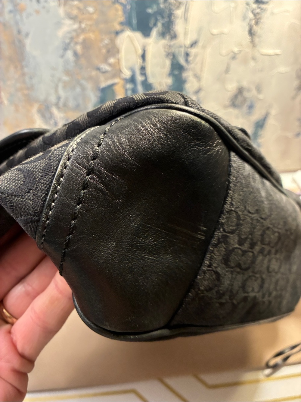 Genuine Coach Signature Jacquard Black Canvas Messenger Bag F70283  2011 - Picture 16 of 16